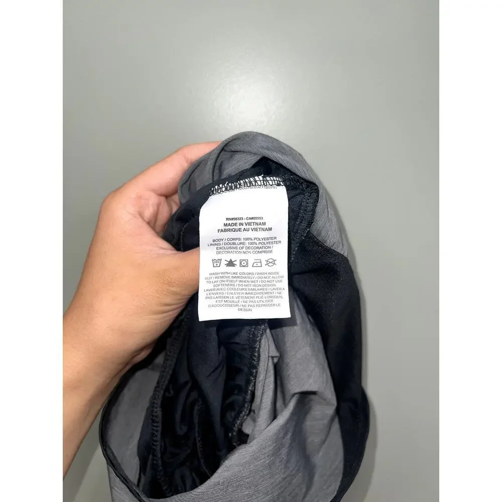 Nike Dri-FIT Girls Large Gray Black Running Shorts Athletic Activewear